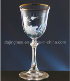 Professional Crystal Goblet with Flower (G021.4368)