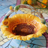 Sun Flower Candy Bowl Made From Ceramic (D2735B)