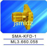 SMA Female Connector with Flange, Microstrip, Thread Coupling