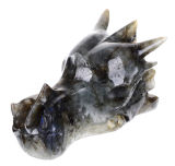 Collectible! Natural Flash Labradorite Dragon Skull Carving #3r34, Healing