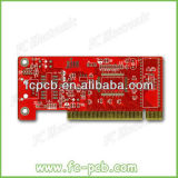 Red Solder Mask with Gold Connector PCB