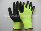 Black Latex Coated Work Glove, Crinkle Finished (DNL414)