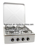 4 Burners Gas Cooker with Metal Cover