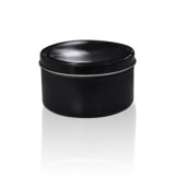 Black Painting Tinplate Candle Container with Lid
