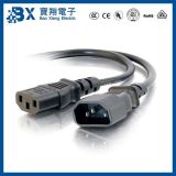 IEC60320 C13 to C14 Male to Female Computer Power Extension Cord