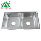 Stainless Steel Double Equal Bowl Sink (XS-PS8043)