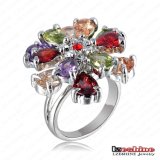 Fashion New 18k Rose Gold Flower Big Infinity Ring Jewellery (Ri-HQ0285)
