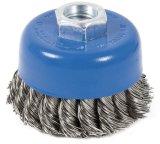Cup Brush with Long Life Working (Twist Wire, 65mm~150mm diameter)