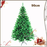 90cm PVC Green Xmas Christmas Tree Wreath Ornament Decorations