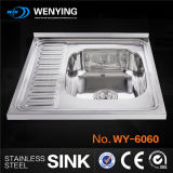 Square Stainless Steel Sink with ISO: 9001 Certificated and Drainboard