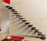 Solid Wood Steps Straight Staircase / Wood Stair Case
