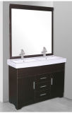 High Glossy Brown Baking Modern Home Hotel New Bathroom Furniture Set with Mirror (AC6060)