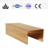 Golden Anodized Aluminium C / U Channel Extrusion Aluminium Profile