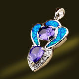 925 Opal Jewelry Pendant with Amethyst (PSB2346)