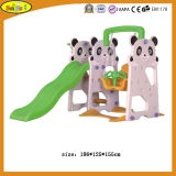 Children Plastic Panda Slide with Swing