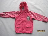 PU/Polyester Raincoat for Kids with Printing