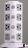Overload Protection No Handle 8 USB 4 Layers Vertical Outlet with CE Cetificate (W4U8)