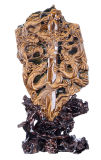 Yellow Tiger' Eye Carved Chinese Dragon Sculptures (AG32)