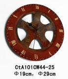 Antique Red Wooden Tyre Clock