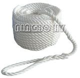 3-4 Strand Polyester Fibre Dock Ropes with Loops