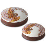 Porcelain Casket / Jewelry Box / Jewellery Box with Peacock Decal for Home Decoration or Hotel Decoration