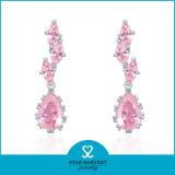Wholesale Pink Rose Silver Earring Jewellery in Stock (E-0169)