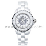 Fashion Japan Quartz Ceramic Watch (68053W-W)