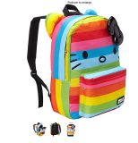 Hello Kitty Rainbow Print Face with Bow Girl School Student Bag