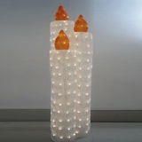 Acrylic Candle Light with LED (White)