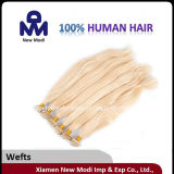 Natural Blonde Brazilian Virgin Remy Human Hair Weft / Hair Weaving