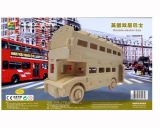 2015 New UK Double Deck Bus 3D Puzzle for Promotion