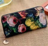 Printed Flora Leather Wallet