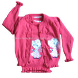Young Lady's Fashion Cardigan Sweater With Dress (KX-CG50)