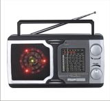 FM/TV/AM/SW1-9 12 Band Radio Receiver with Flashlight (BW-1312L)
