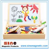 Magnetic Wooden Puzzle Writable Board with a Pen