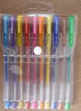 Glitter Gel Ink Pen with PVC Bag Packing