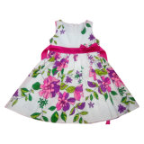 Cotton Flower Girl Dress for Children Clothing (CD001)