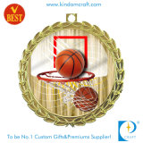 Basketball Medal with Full Color Sticker