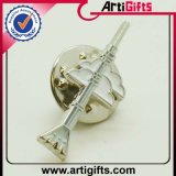 2D Simple Fashion Metal Pin Badge with Tower Shape