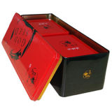 Rectangle Metal Tin Gift Tea Box with Small Boxes