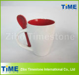 Ceramic Colored Coffee Mugs with Spoon