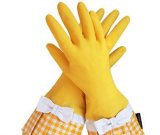 Longer Cuff Latex Household Gloves - 8