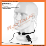 Walkie Talkie Clear Tube Earpiece Throat Microphone for Detective