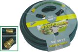 Green PVC Reinforced Water Pipe Water Garden Hose with Brass Fittings