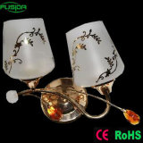 Fixture in Glass Wall Lamp with Two Lamps (9375/2W)