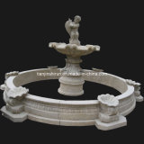 Fountain, Antique Marble Carving Fish Angel Fountain (HAT002)