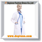 Customized Long Sleeves White Female Doctor Uniforms (DU506)