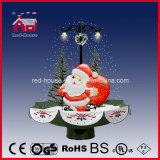 Lovely Santa Claus Christmas Decorations with Streetlamp Inside