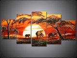 Wall Art Home Decoration African Landscape Oil Painting (AR-124)