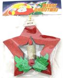 Christmas Decorated Drop Ornament - Star & Candle